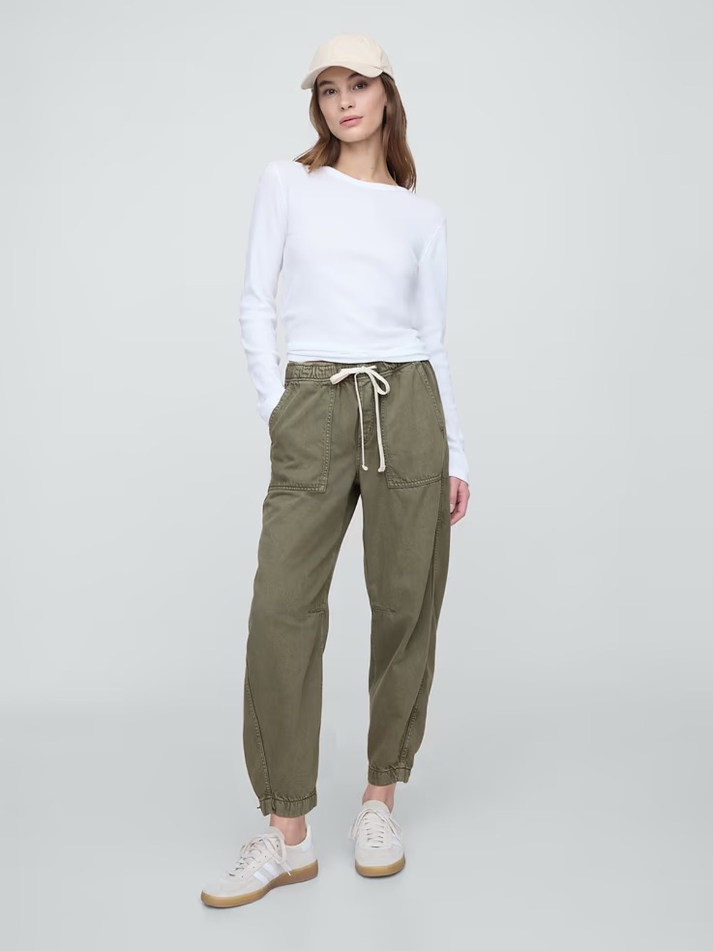 GAP Olive Green Drawstring Joggers